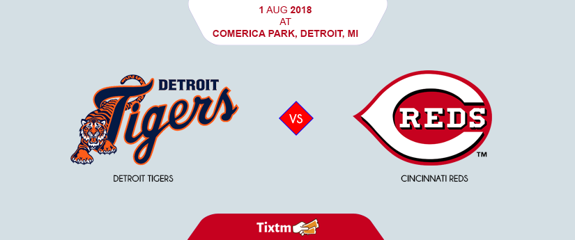 Detroit Tigers vs. Cincinnati Reds at Detroit, Detroit, Michigan, United States