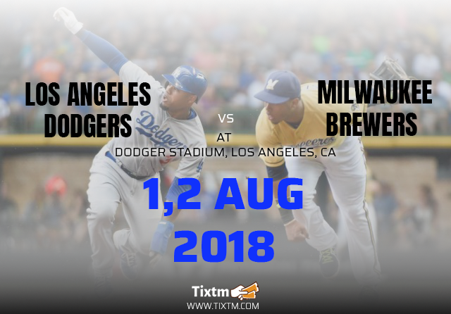 Los Angeles Dodgers vs. Milwaukee Brewers at Los Angeles, Los Angeles, California, United States