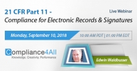Compliance for Electronic Records and Signatures (21 CFR Part 11)