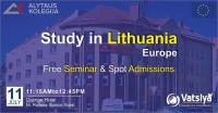 Free Seminar & Spot Admissions, Study in Lithuania-Europe Spt-18 at Surat Gujarat India