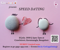 GoGaga - Speed Dating in Bangalore on 21/7