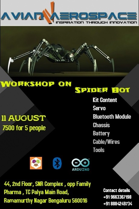 Spider Robot Workshop - Bangalore - 11 August 2018, Bangalore, Karnataka, India