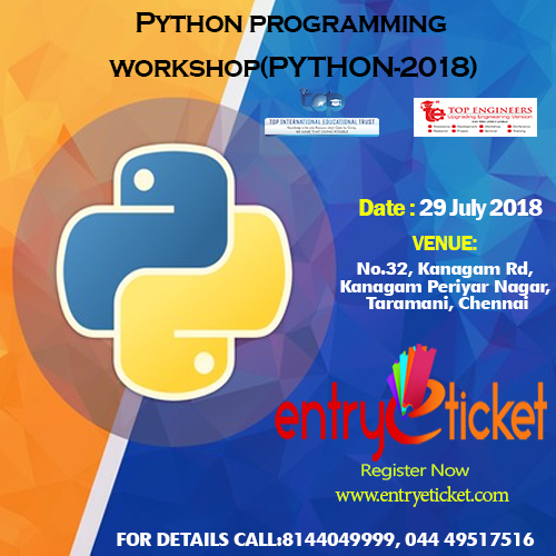 Python programming workshop(PYTHON-2018), Chennai, Tamil Nadu, India