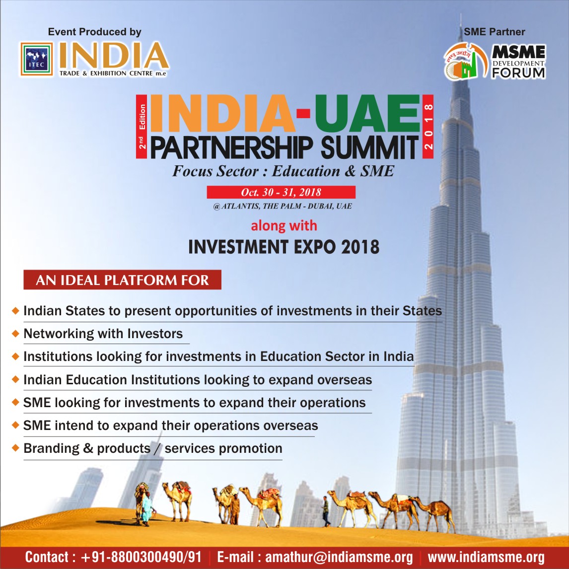 INDIA-UAE PARTNERSHIP SUMMIT-2018, South Delhi, Delhi, India