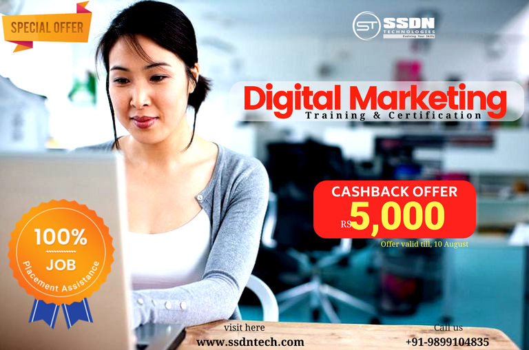 5000/ CashBack on Advance Digital Marketing Course – SSDN Technologies, Gurgaon, Haryana, India