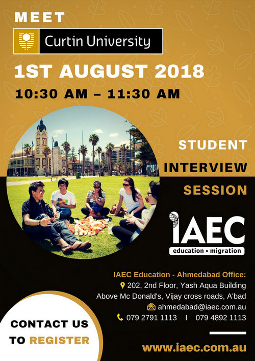 Australian Spot Admission Sessions @ IAEC Ahmedabad ! Meet Curtin University !, Ahmedabad, Gujarat, India