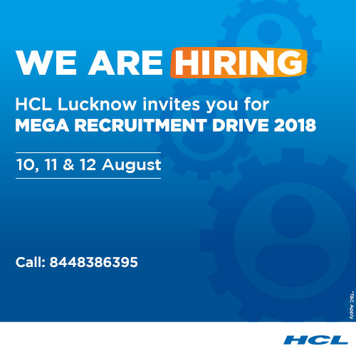 HCL Lucknow Mega Recruitment Drive, Lucknow, Uttar Pradesh, India