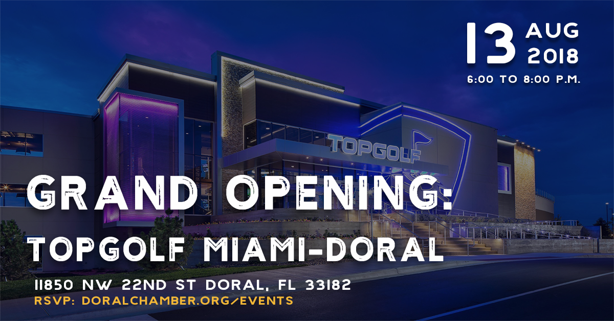 Grand Opening/Ribbon Cutting Ceremony of TopGolf Miami-Doral, Miami-Dade, Florida, United States