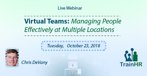 Web Conference on  Virtual Teams: Managing People Effectively at Multiple Locations, Fremont, California, United States