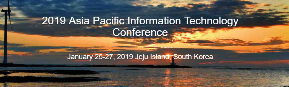 2019 Asia Pacific Information Technology Conference APIT in Jeju Island, South Korea, Jeju Island, Jeju, South korea