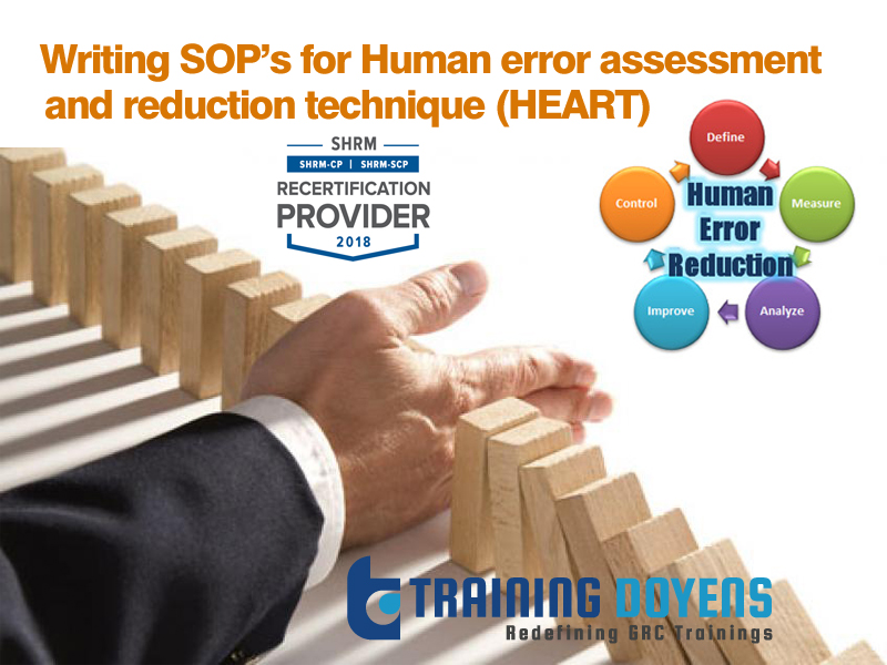 Webinar on Writing SOP’s for Human error assessment and reduction technique (HEART) – Training Doyens, Aurora, Colorado, United States