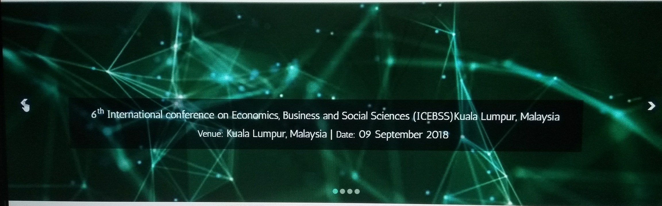 6th International conference on Economics, Business and Social Sciences (ICEBSS), Kuala Lumpur, Malaysia