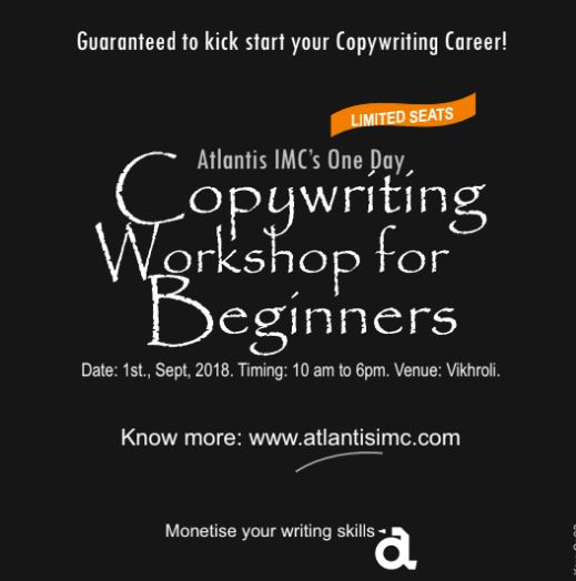 1-Day Advertising Copywriting Workshop for Beginners | Mumbai-Vikhroli, Mumbai, Maharashtra, India