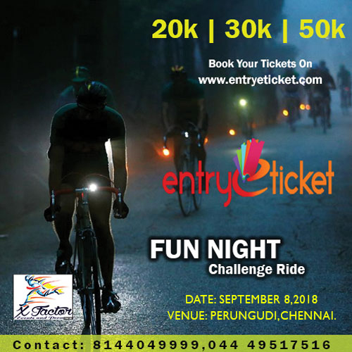 Fun Night - Challenge Ride in Chennai  | Entryeticket, Chennai, Tamil Nadu, India