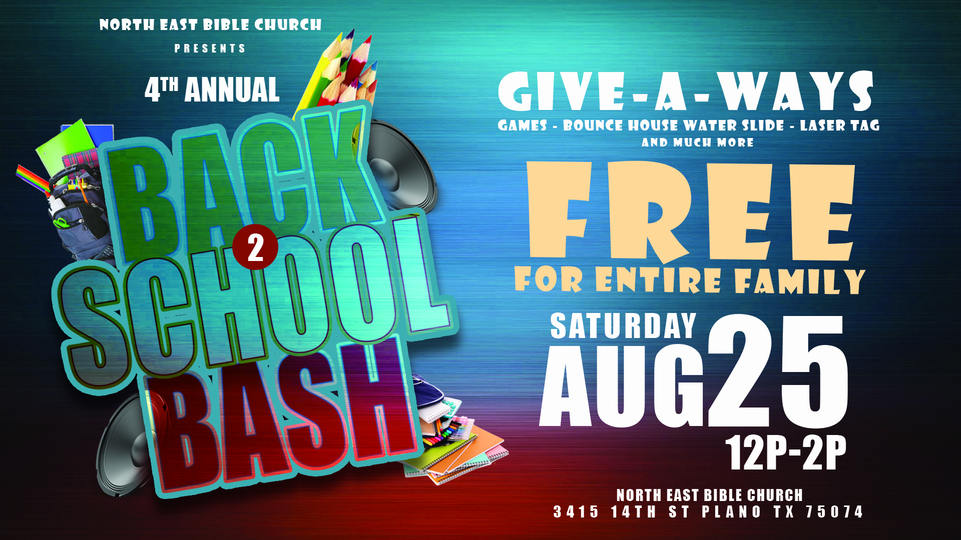 Free Community Event: 4th Annual Back to School Bash, Collin, Texas, United States