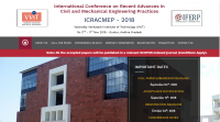 International Conference on Recent Advances in Civil and Mechanical Engineering Practices (ICRACMEP-2018)