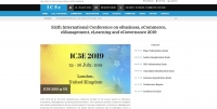 Sixth International Conference on eBusiness, eCommerce, eManagement, eLearning and eGovernance 2019