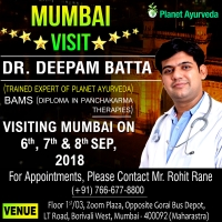 Free Ayurvedic Special Consultation in Mumbai - 6th to 8th Sept 2018
