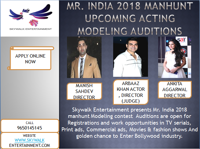 Mr India 2018 Online Entry form, North Delhi, Delhi, India