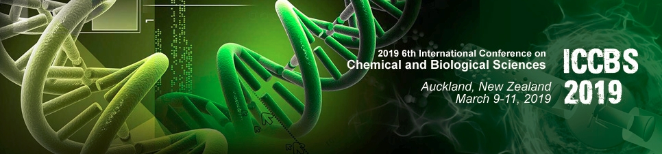 The 2019 6th International Conference on Chemical and Biological Sciences (ICCBS 2019), Auckland, New Zealand