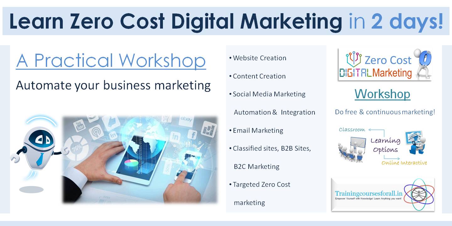 Zero Cost Digital Marketing Workshop, Pune, Maharashtra, India