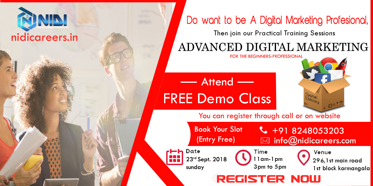 Free digital marketing demo class, Bangalore, Karnataka, India