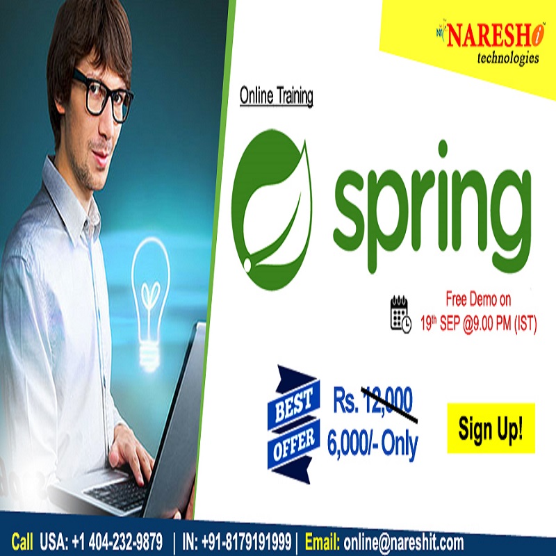 Spring Online Training in USA - NareshIT, Dallas, Texas, United States