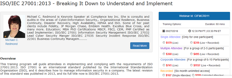 ISO/IEC 27001:2013 - Breaking It Down to Understand and Implement, New Castle, Delaware, United States