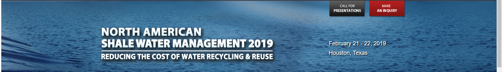 North American Shale Water Management 2019 Exhibition and Conference, Houston, Texas, United States