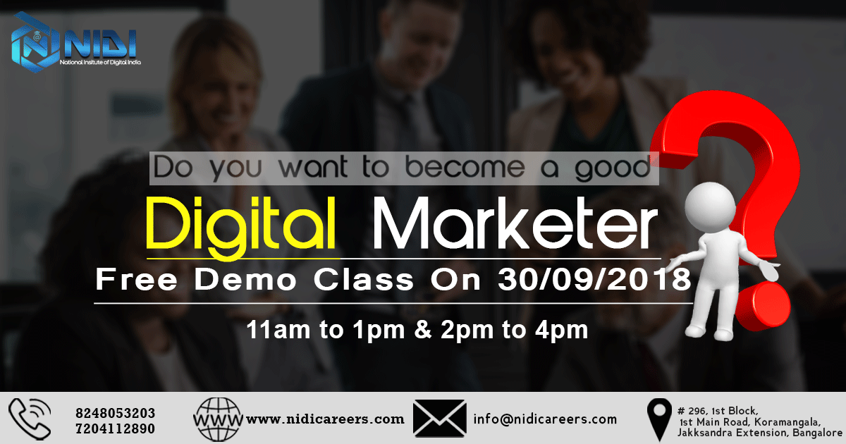 Free Digital Marketing demo class, Bangalore, Karnataka, India