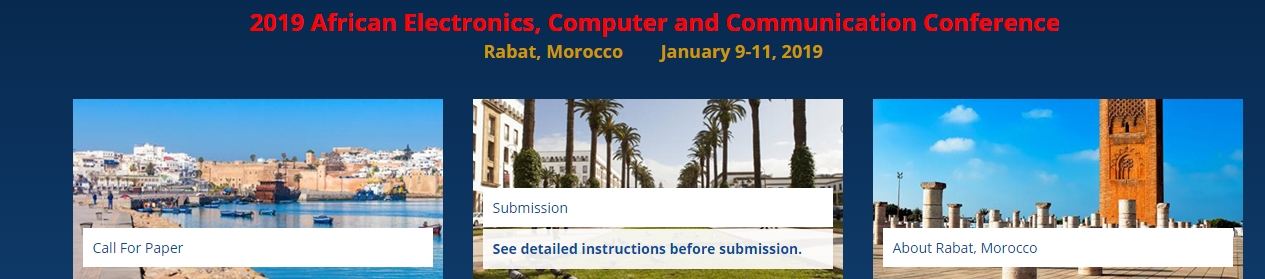 2019 African Electronics, Computer and Communication Conference (AECCC 2019), Rabat, Rabat-Sale-Kenitra, Morocco