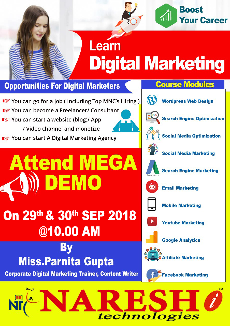 Digital Marketing Weekend Training Hyderabad - NareshIT, Dallas, Texas, United States