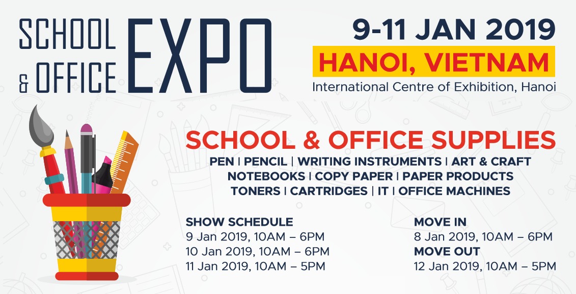 School & Office Expo - Vietnam, 09-11 Jan 2019, Laos, Kenya