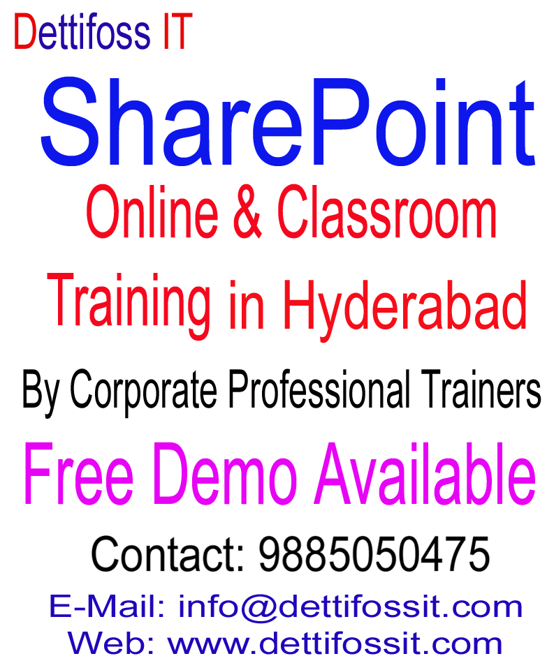 Microsoft SharePoint Training in Hyderabad by Corporate Trainer | FREE DEMO, Hyderabad, Telangana, India