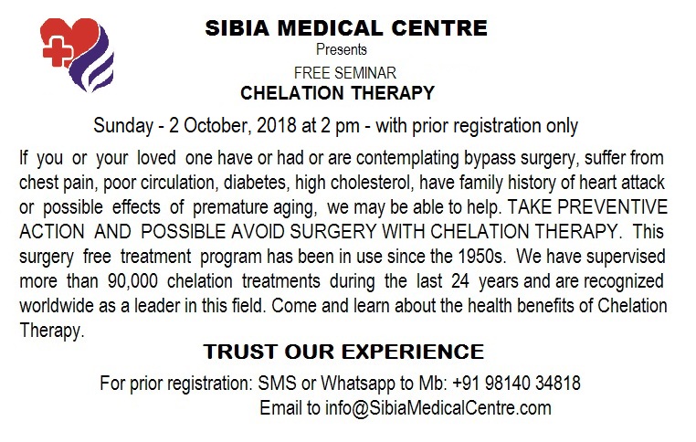 Free Seminar on Chelation Therapy, Ludhiana, Punjab, India