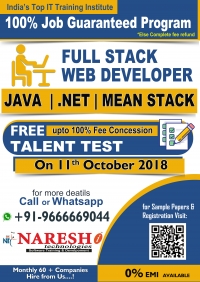 Job guaranteed Program on Full Stack Web Developer - NareshIT