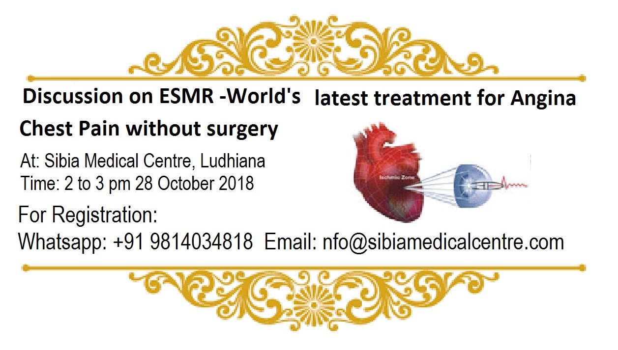 Discussion on ESMR – World’s most advanced treatment for Angina Heart Pain without Surgery, Ludhiana, Punjab, India