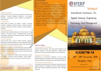 INTERNATIONAL CONFERENCE ON APPLIED SCIENCE,ENGINEERING,TECHNOLOGY & MANAGEMENT