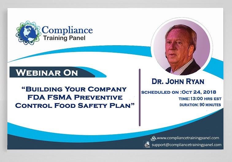 Building Your Company FDA FSMA Preventive Control Food Safety Plan, Baltimore, Maryland, United States