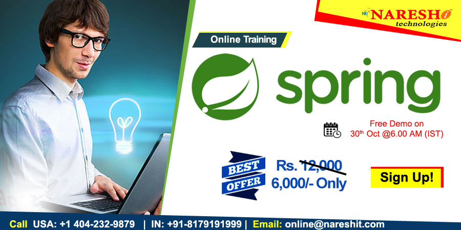 Spring Online Training in USA - NareshIT, Dallas, Texas, United States