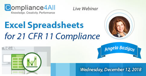 Future Trends in 21 CFR 11 compliance for (Excel Spreadsheets), Fremont, California, United States