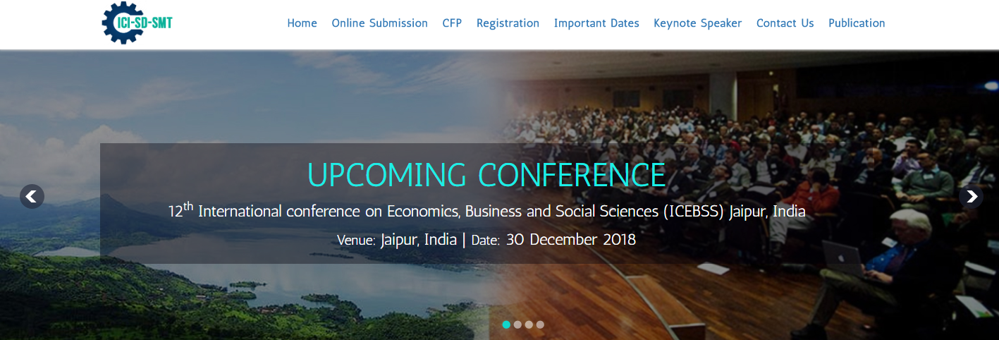 12th International conference on Economics, Business and Social Sciences, Jaipur, Rajasthan, India