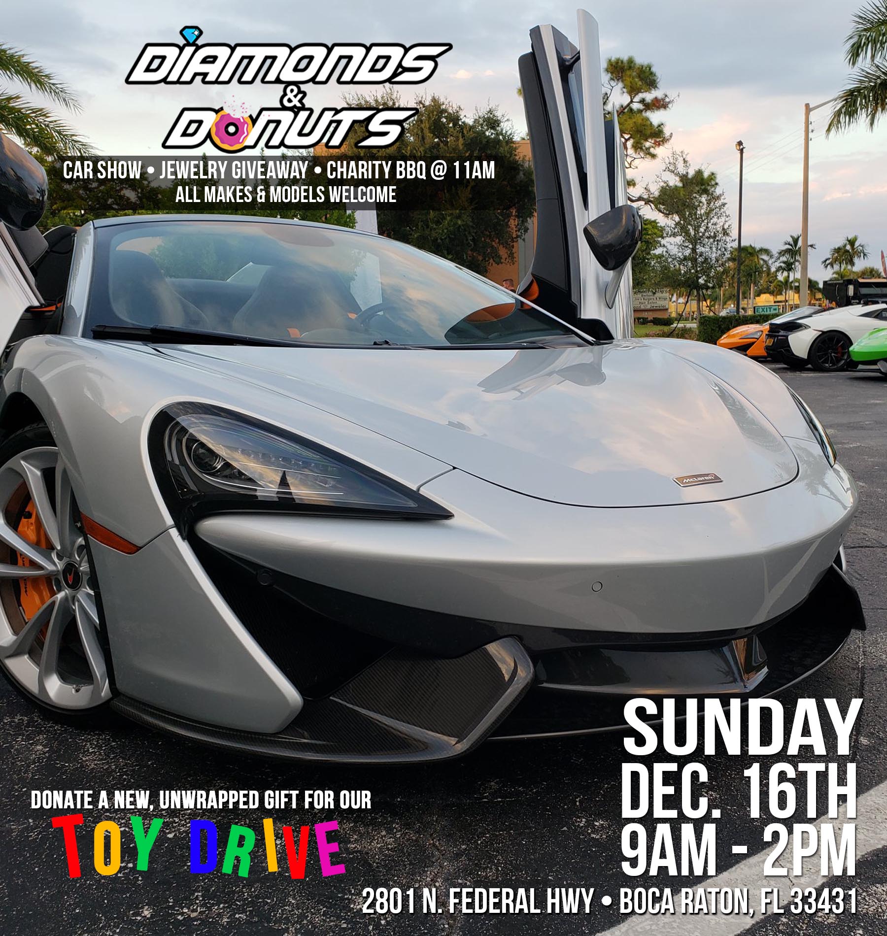 Diamonds & Donuts Car Show & Toy Drive, Palm Beach, Florida, United States