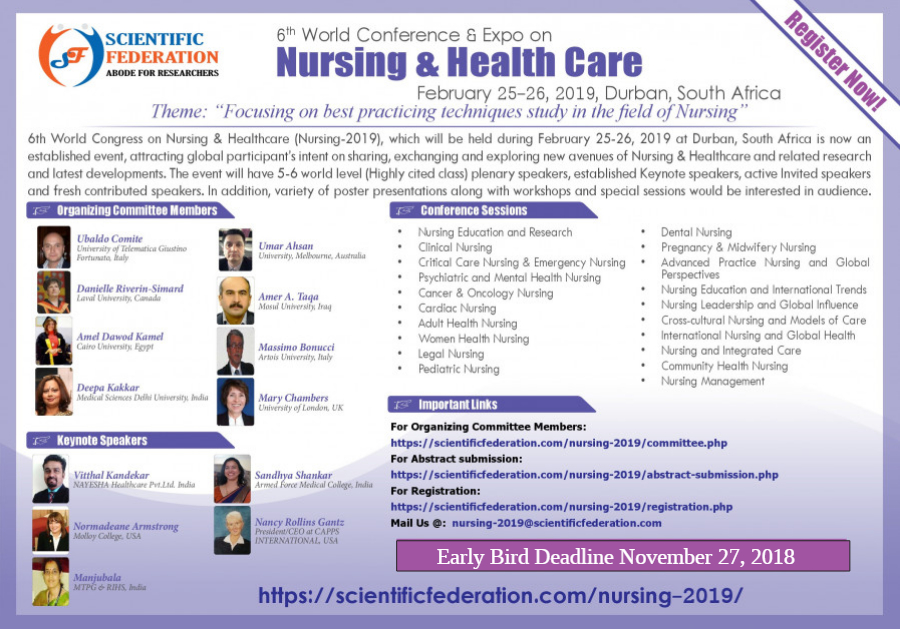 Nursing and Healthcare Conference, Durban, KwaZulu-Natal, South Africa