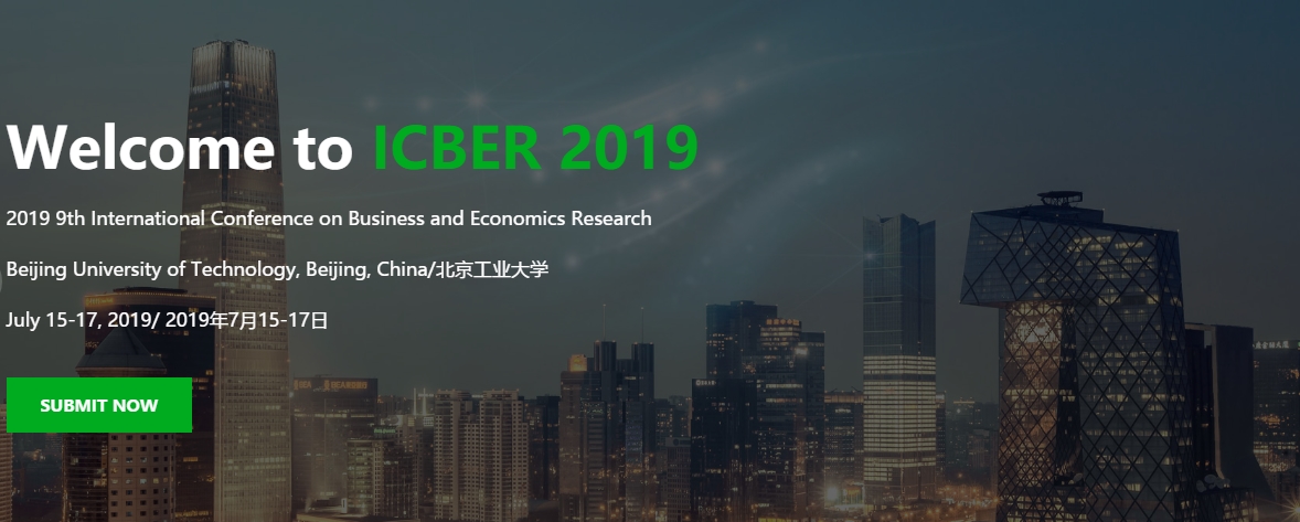 2019 9th International Conference on Business and Economics Research (ICBER 2019), Beijing, China