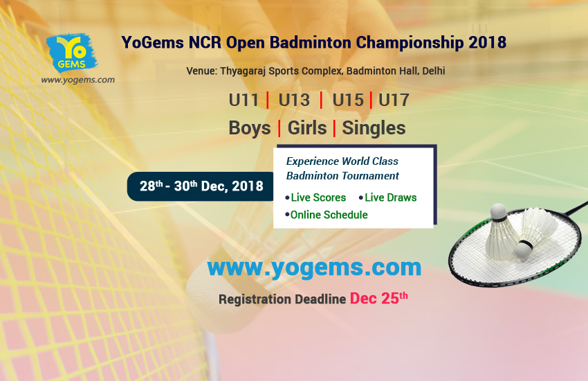 YoGems NCR Open Badminton Championship 2018, New Delhi, Delhi, India