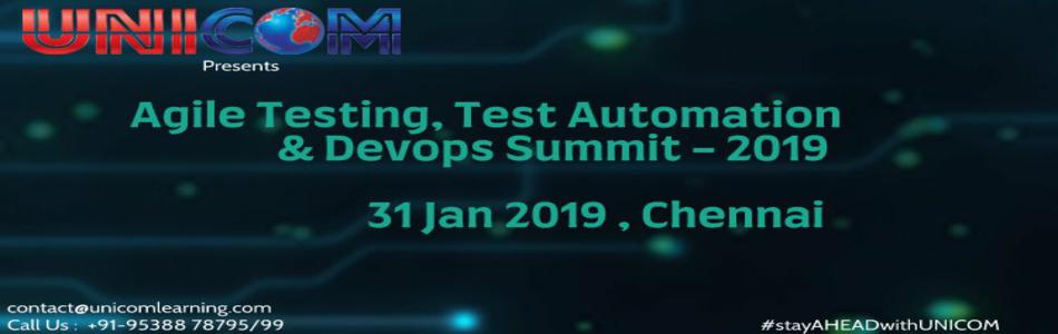 Agile Testing Test Automation DevOps Summit- Chennai 2019, Chennai, Tamil Nadu, India