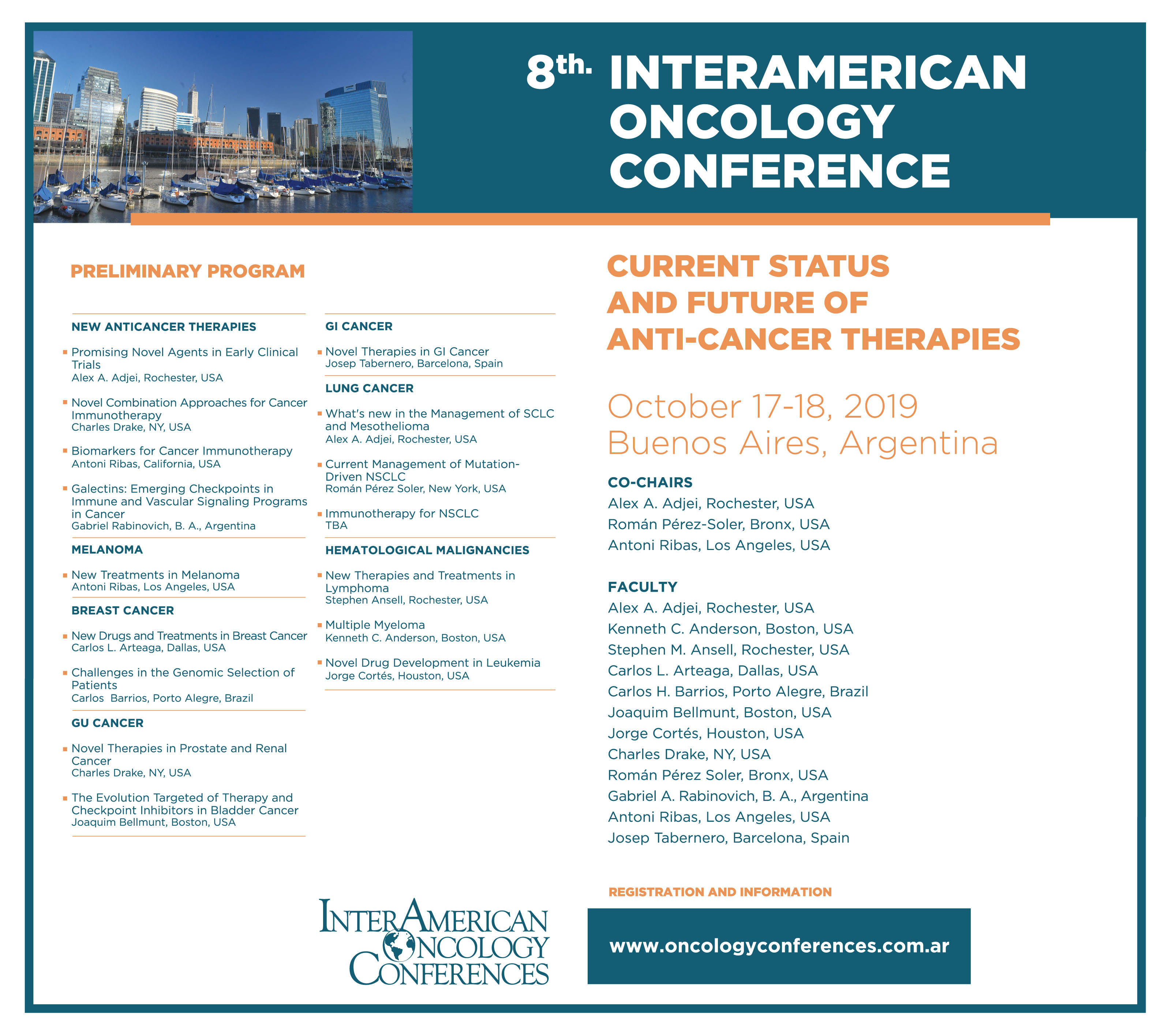 8th InterAmerican Oncology Conference 'Current Status and Future of Anti-Cancer Therapies', CABA, Buenos Aires, Argentina