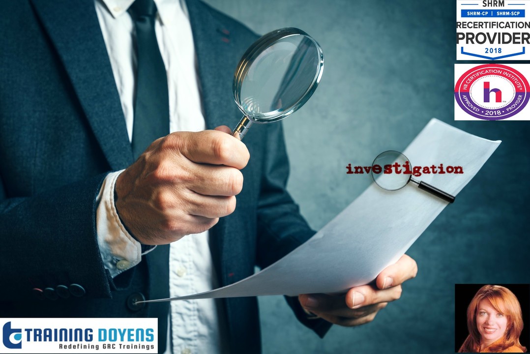 Webinar on Workplace Investigations - Witnesses Interview Strategies – Training Doyens, Aurora, Colorado, United States