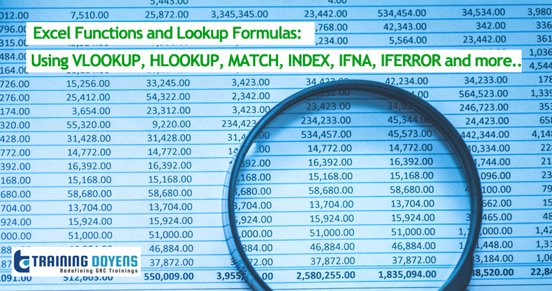 Webinar on Excel Functions and Lookup Formulas: Using VLOOKUP, HLOOKUP, MATCH, INDEX, IFNA, IFERROR and more – Training Doyens, Denver, Colorado, United States